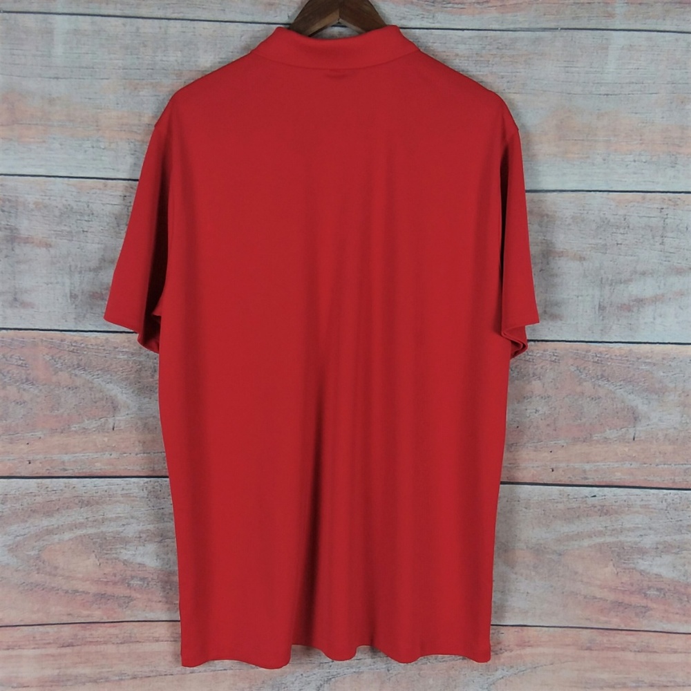 Nike Golf Mens Dri-Fit Standard Fit Red Polo Golf Shirt Short Sleeve Size XL - Picture 2 of 5